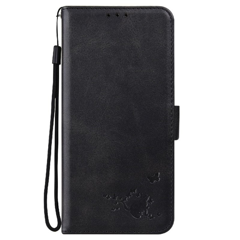 Etui Folio do Samsung Galaxy S22 Ultra 5G Kot I Motyle